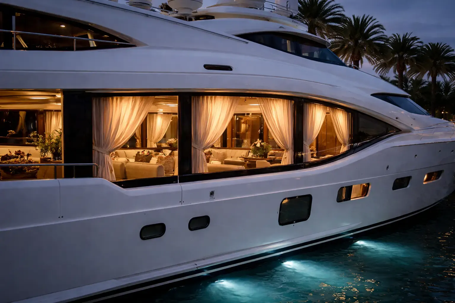 Drapery for Yachts. Custom window treatments by Blinds Couture in Denver.