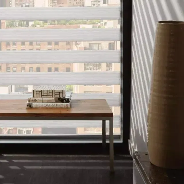 Solar shades in a contemporary office